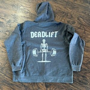 Deadlift skeleton dark gray hoodie NWT men’s size XL